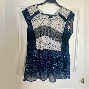 Maeve | Printed Lace Blouse